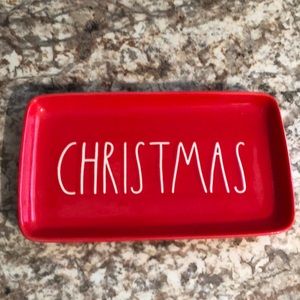 Rae Dunn small red Christmas platter/plate
